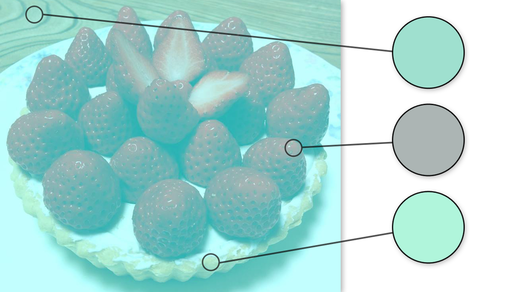 Las frutillas eran grises (en la imagen). Fuente: @AkiyoshiKitaoka.